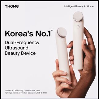 THOME •The Glow Signature Beauty Device • LDM Ultrasound Technology• Home use Korean Skincare Beauty Device • Lift, Glow & Firm • Cream White