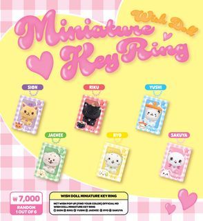 nct wish find your colour mini wish doll keyring