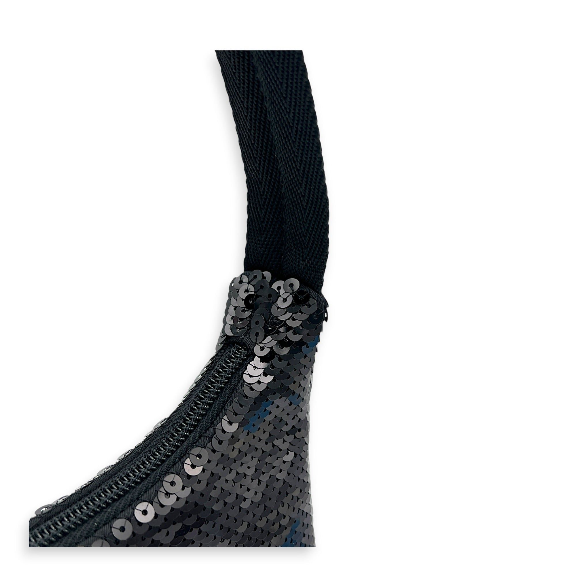 Prada Re-Edition 2000 Shoulder Bag Black in Sequins, Silver hardware (Category: Bags & Wallets) located in Singapore. Submitted by carousellluxury (Listing ID 1449628503, Image 7). Description: SKU S2605-011720AN Material Sequins Color Black Hardware Silver Strap Not Included Dimension (L)23cm x (H)14cm x (W)6cm Accessories Original Box, Series 270 Circa Est NA Microchipped FALSE Condition - Surface: very good condition overall - Surface: very go