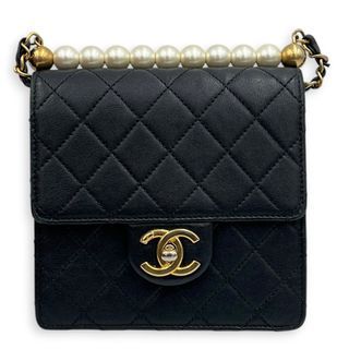 Chanel Flap Chic Pearl Shoulder Bag Black in Calfskin, Gold hardware