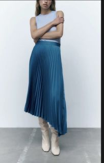 Zara Pleated Skirt Asymmetrical