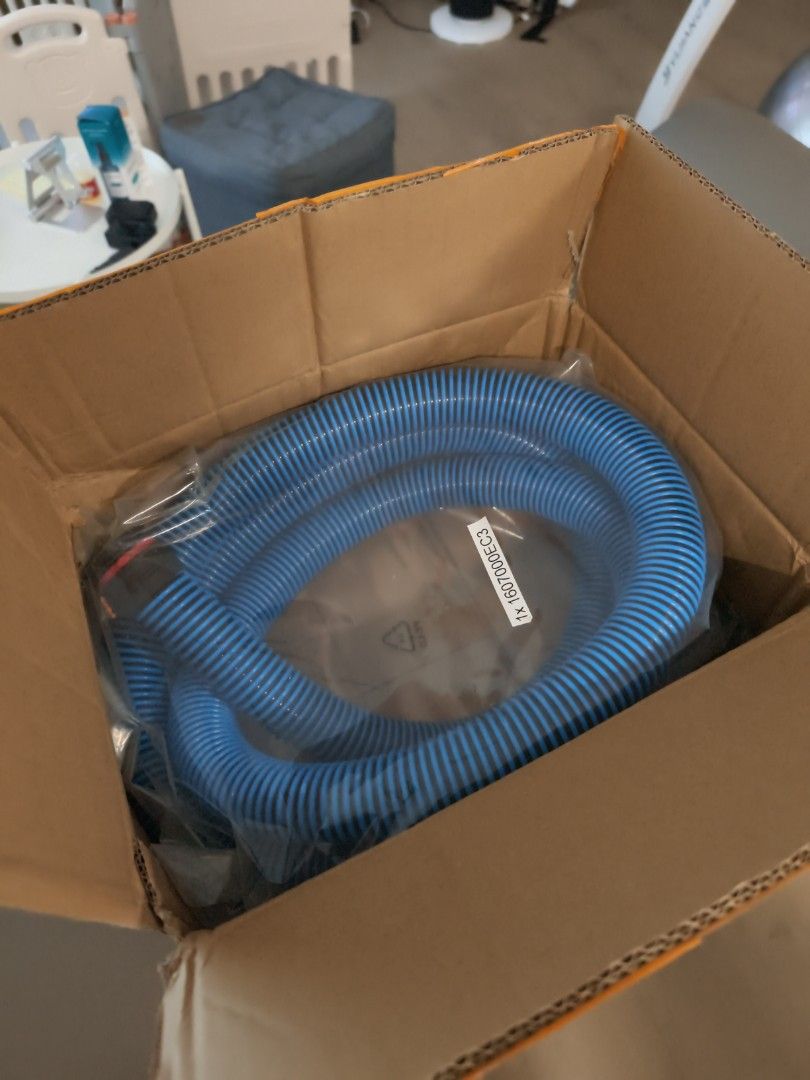 Bosch Blowing Hose for GAS15 & GAS15PS (Category: Home Improvement Tools & Accessories) located in Singapore. Submitted by iamalreadyhere (Listing ID 1450195791, Image 2). Description: - Blue corrugated blowing hose - Compatible with Bosch GAS15 and GAS15PS vacuum cleaners - Connector included - Durable and flexible design - Ideal for dust collection and blowing tasks - Direct replacement part.