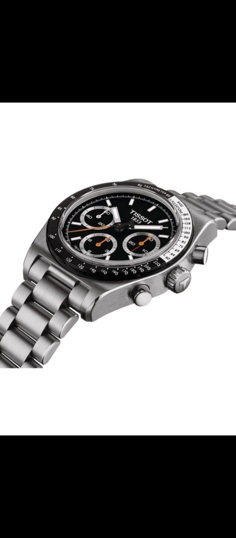 Tissot PR516 Mechanical Chronograph 41mm Watch (Category: Men's Watches) located in Singapore. Submitted by eurasianlynx88888 (Listing ID 1450180727, Image 3). Description: - Tissot PR516 Mechanical Chronograph come with box - 41mm Stainless Steel Case - Stainless Steel Bracelet - Black Dial with Orange Accents - Chronograph Functionality - See-Through Case Back - Slight negotiation only - Watch condition like new no scratch as seldom wear, watch