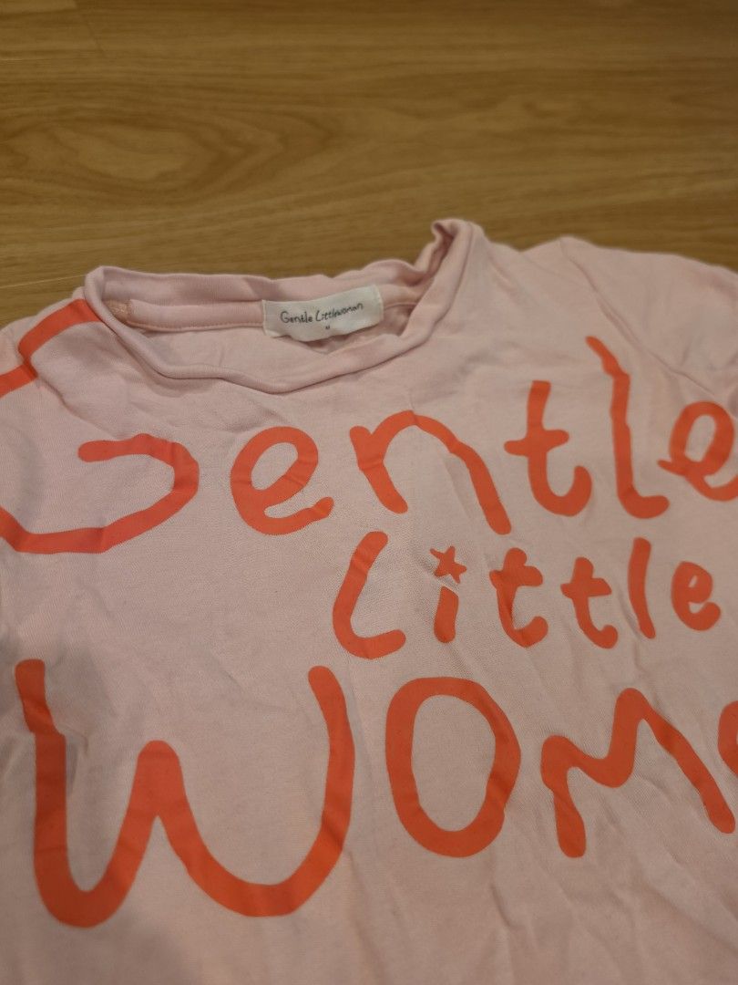 Kids Girls Gentle Little Woman T-shirt Blue Pink White (Category: Babies & Kids Fashion) located in Singapore. Submitted by daniel.t (Listing ID 1450446372, Image 3). Description: In good condition as seen in photos. $8 each - Blue tee (Size 3 to 4yo) - Pink tee (Size 3 to 4yo) - White shoulder padded tee (Size 3 to 4yo) Collect at Bukit Batok mrt or by mail..