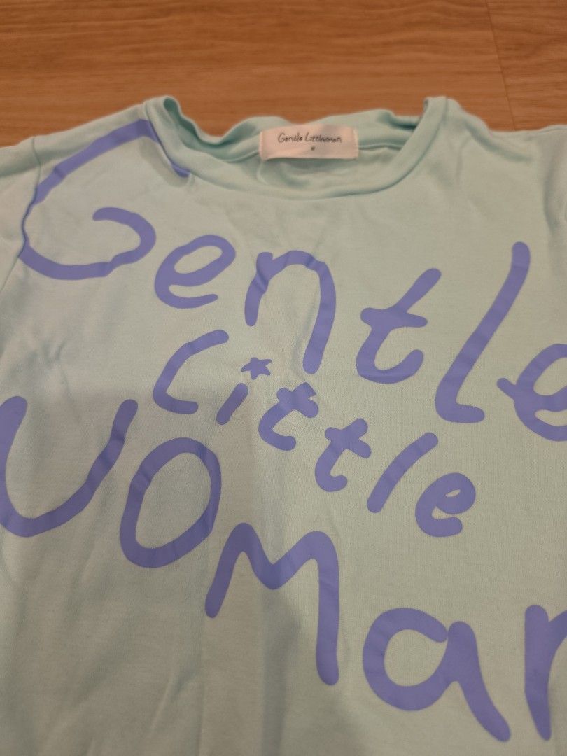 Kids Girls Gentle Little Woman T-shirt Blue Pink White (Category: Babies & Kids Fashion) located in Singapore. Submitted by daniel.t (Listing ID 1450446372, Image 2). Description: In good condition as seen in photos. $8 each - Blue tee (Size 3 to 4yo) - Pink tee (Size 3 to 4yo) - White shoulder padded tee (Size 3 to 4yo) Collect at Bukit Batok mrt or by mail..