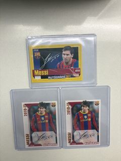 Panini Barcelona Sticker 2010-11 Lionel Messi (Argentina) Autografo