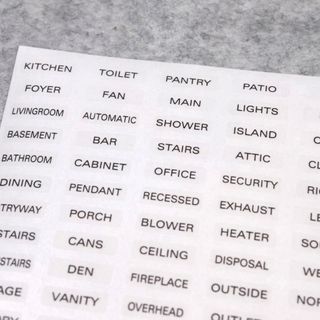 Ultra-Thin Transparent Light Switch Stickers | Minimalist Home Label Seamless Text Tags