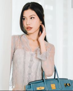 Withlove Florella Raya Lace Top Kebaya Top in Pink