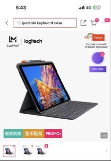 Logitech Rugged Keyboard Folio for iPad 7th to 9th Gen