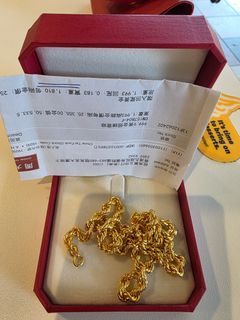 TRADE - 999.9 Chow Tai Fook Gold Rope Chain Necklace