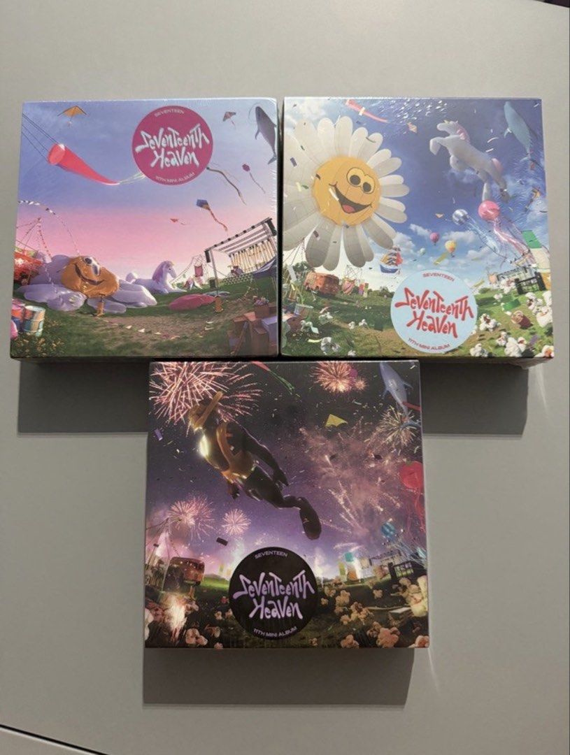 WTS SEVENTEEN - 11th Mini Album 'Seventeenth Heaven' - Sealed (Category: K-Wave Merchandise) located in Singapore. Submitted by viangan (Listing ID 1450836705, Image 2). Description: SEVENTEEN’s 11th Mini Album ‘Seventeenth Heaven’ Instocks 1 for $18 and a set of 3 for $50 ✅✅✅ AM 5:26 ✅ PM 2:14 ✅ PM 10:23 All albums are sealed and includes all original inclusions. Meet at your convenience or free tracked mailing ☺️ .
