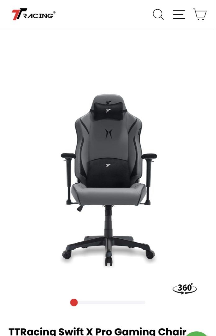 Howlite Smart Standing Desk M & TTRacing Gaming Chair (Category: Tables & Sets) located in Singapore. Submitted by colin_tjp (Listing ID 1451254883, Image 2). Description: - White Howlite Smart Standing Desk (Medium Size: 140 x 75 cm) - TTRacing Swift X Pro Gaming Chair (Grey & Black) - Excellent for home office setups - Message for inquiries.