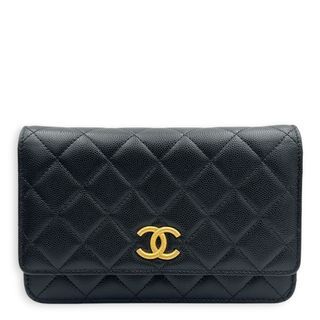 Chanel CC Wallet On Chain Black in Caviar Leather, Gold hardware