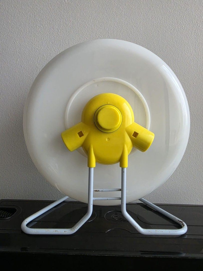 Large Hamster Wheel for Small Animals (Category: Parts & Accessories) located in Singapore. Submitted by vl2768 (Listing ID 1451415356, Image 3). Description: - Large hamster wheel - Solid running surface for safety - Smooth spinning action for great exercise - Includes a stable stand - Easy to clean - Perfect for hamsters and other small pets - D24xW11xH27cm.