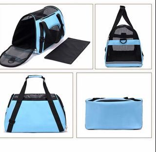 Pet Carrier Bag for Cats and Dogs - Large Blue
