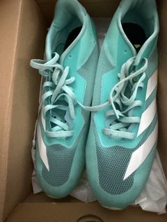 Adidas Track Spikes Sprinting Shoes Teal White