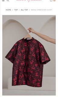 Carrislabelle - Wang embossed shirt for men (imperial red)