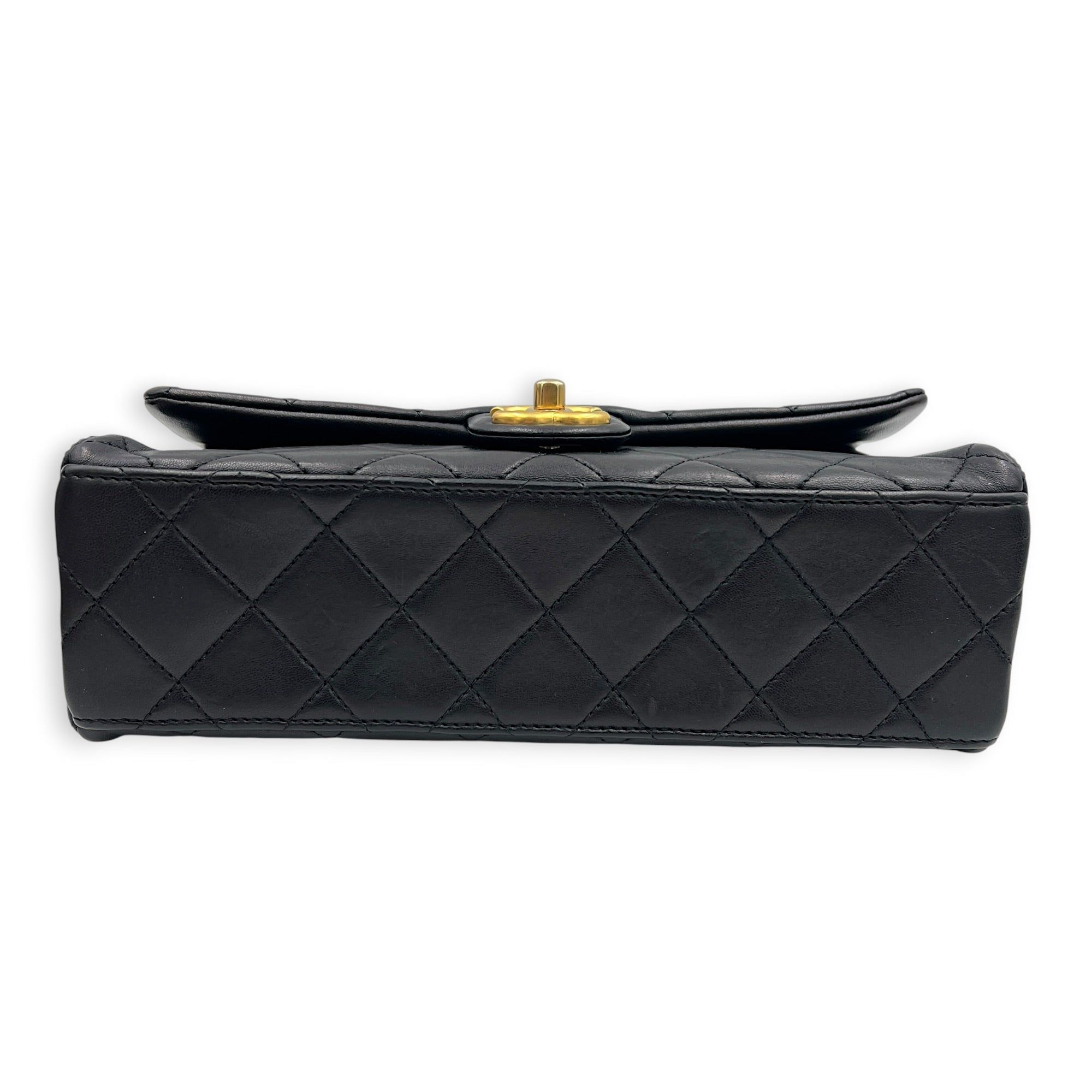 Chanel 23P Seasonal Quilted Flap Black Shoulder Bag in Calfskin, Gold hardware (Category: Bags & Wallets) located in Singapore. Submitted by carousellluxury (Listing ID 1451567294, Image 5). Description: SKU C2606-012412AC Material Calfskin Color Black Hardware Gold Strap Included, non-detachable Dimension (L)25cm x (H)16cm x (W)8cm Accessories Care Card, Original Box, Receipt(s), Series X00PTN79 Circa Est 2023 Microchipped TRUE Condition - Surfa
