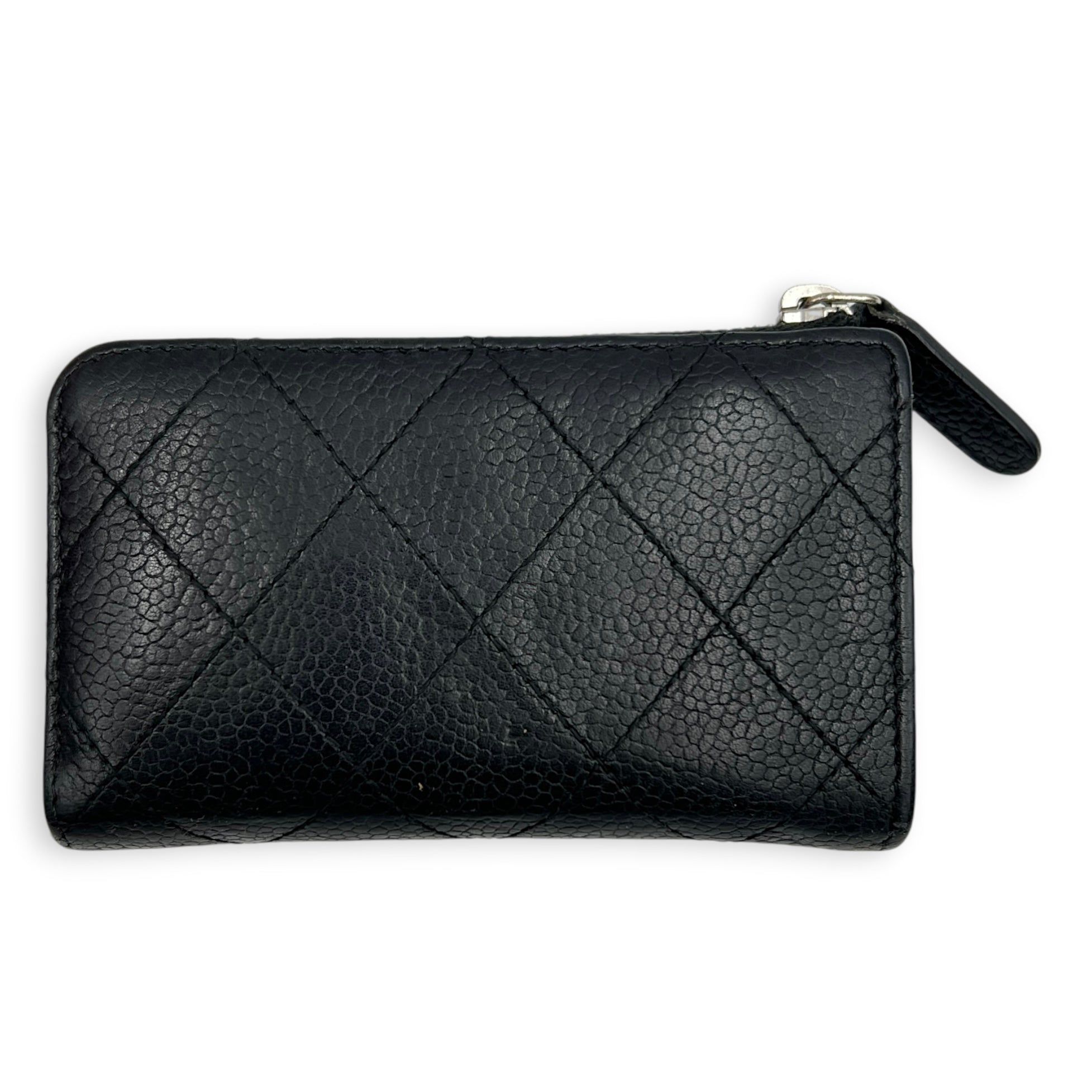 Chanel Classic Coin Purse Black in Caviar Leather, Silver hardware (Category: Bags & Wallets) located in Singapore. Submitted by carousellluxury (Listing ID 1451597234, Image 2). Description: SKU C2607-013387AN Material Caviar Leather Color Black Hardware Silver Strap Not Included Dimension (L)11cm x (H)6cm x (W)1.5cm Accessories Original Box, Authentication Card, Service receipt from Chanel Series 18631218 Circa Est 2013-2014 Microchipped FALSE 