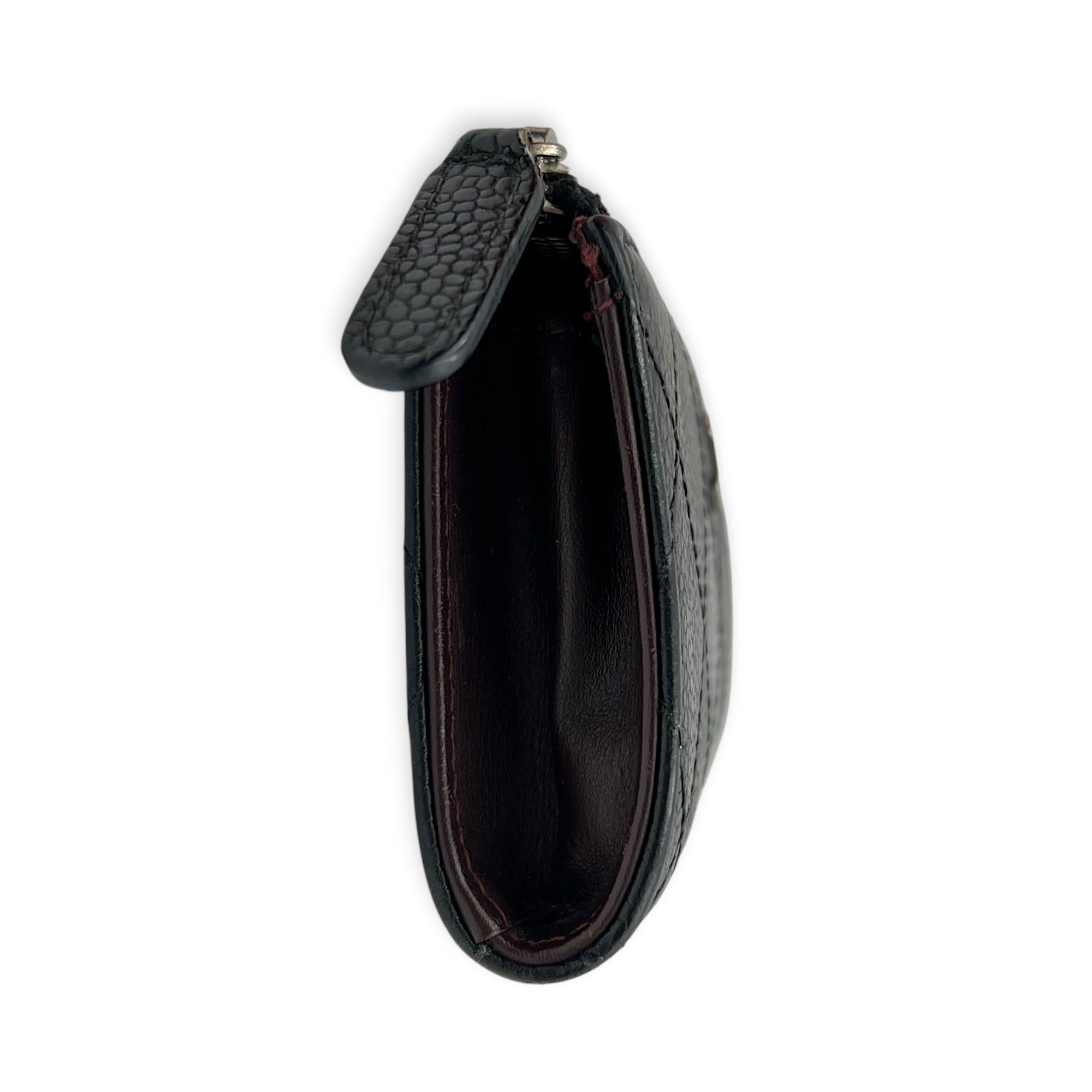 Chanel Classic Coin Purse Black in Caviar Leather, Silver hardware (Category: Bags & Wallets) located in Singapore. Submitted by carousellluxury (Listing ID 1451597234, Image 3). Description: SKU C2607-013387AN Material Caviar Leather Color Black Hardware Silver Strap Not Included Dimension (L)11cm x (H)6cm x (W)1.5cm Accessories Original Box, Authentication Card, Service receipt from Chanel Series 18631218 Circa Est 2013-2014 Microchipped FALSE 