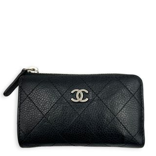 Chanel Classic Coin Purse Black in Caviar Leather, Silver hardware