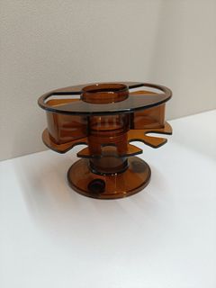 Vintage Retro Brown Acrylic Desk Organizer