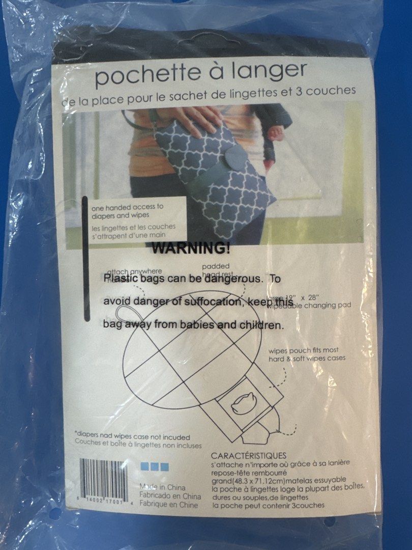 Changing Clutch (Category: Diaper Bags & Wetbags) located in Singapore. Submitted by Mayashitaka (Listing ID 1451848574, Image 2). Description: - JJ Cole changing clutch - Fits wipes case and 3 diapers - Large 19" x 28" wipeable changing pad - One-handed access to diapers and wipes - Attaches anywhere - Diaper and wipes case not included -Last 10 pcs left.