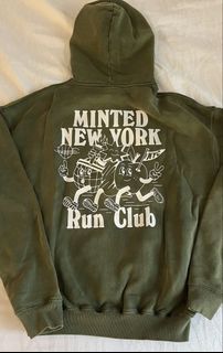 Minted New York Run Club Hoodie - Olive Green
