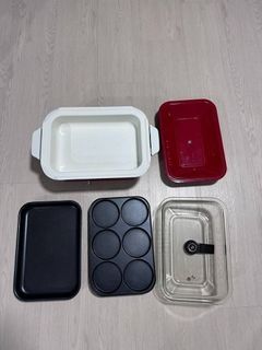 BRUNO Compact Hot Plate with Accessories Red