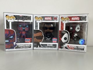 (Set of 3 for $70) Funko Pop Sale - Blade, Venomized Magneto, Venomized Deapool