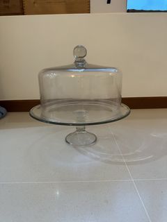 Glass Cake Stand with Dome Cover