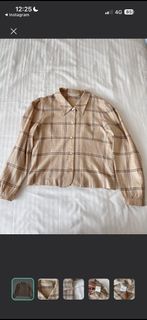 Vintage Burberry Plaid Button-Up Blouse