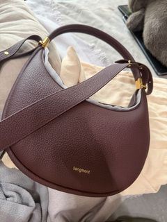 Songmont Luna Bag Burgundy Pebbled Leather