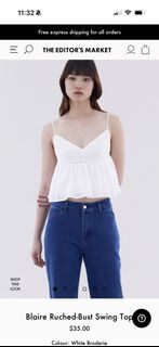 TEM Blaire Ruched-Bust Swing Top