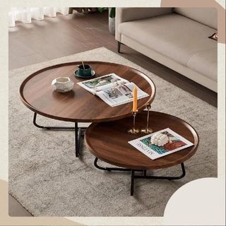 Aesthetic Round Wooden Coffee Table (Available in 3 Sizes)