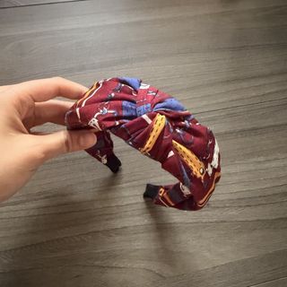 Red Cloth Hair Band Streetwear Cottagecore Fairycore Retro Colour Batik