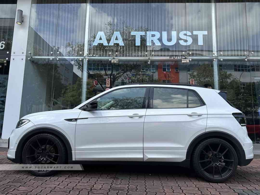 Volkswagen T-Cross 1.0 TSI DSG R-Line (A) (Category: Used Cars) located in Singapore. Submitted by aatrust_bb6b44 (Listing ID 1452565801, Image 2). Description: The Volkswagen T-Cross is proof that small SUVs offer a genuine upgrade over superminis and small hatchbacks. This is a crossover that feels just as comfortable and high-quality. AA Trust certified quality preowned vehicle comes with immediate loan approval, immediate hand over within 24 
