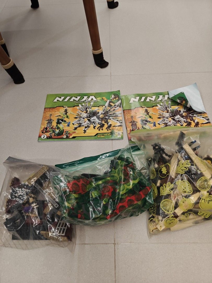 Not Lego Ninjago Building Sets robot machine ninja dragon third party inspired (Category: Lego & Building Sets) located in Singapore. Submitted by jaydenlive (Listing ID 1447330980, Image 2). Description: - not Lego third party Ninjago building sets and parts - instruction included for most or all - 3 ziplock bag contains mix and incomplete parts @ $20 (2nd photo) - purple robot @ $10 (3rd photo) - green snake robot @ $10 (4th photo) - red samura