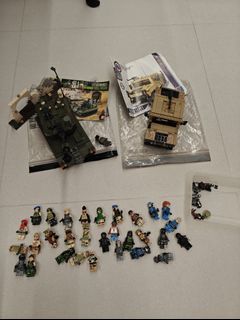 Not Lego third party inspired building Blocks Military Army Tanks and Figures Set