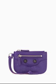 Balenciaga Leather Card Holder with Studs