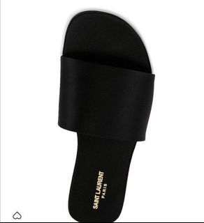 Saint Laurent Satin Slides (new with box) 