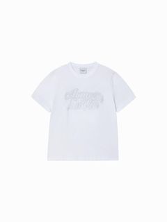 Acme de la Vie White T-shirt with Rhinestone Logo