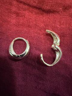 Sterling silver earrings with hinged clasp