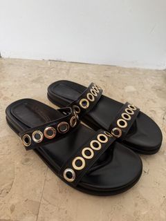 Black/Gold Zara sandals