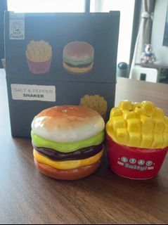Burger and Fries Salt and Pepper Shakers