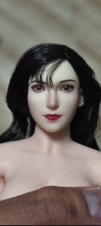 Super duck 1/6 tifa Head with Black Hair