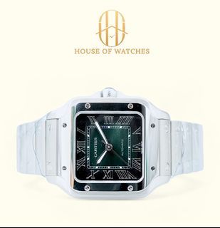 Brand New May 2026 Cartier Santos De Cartier Green Medium Model WSSA0061 Santos Green
