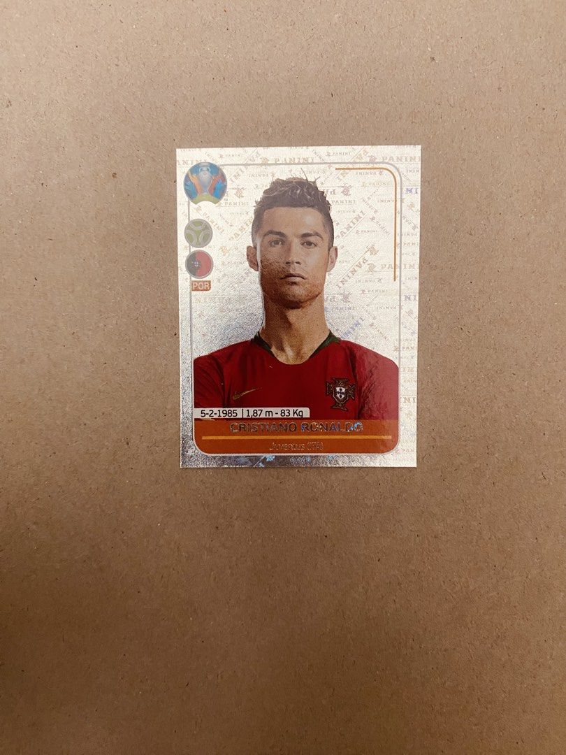 Cristiano Ronaldo Panini UEFA Euro 2020 Sticker (Category: Raw Cards) located in Singapore. Submitted by darpel (Listing ID 1448247846, Image 1). Description: Ronaldo $8.