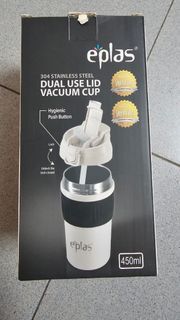 Eplas 304 Stainless Steel Dual Use Lid Vacuum Cup 450ml