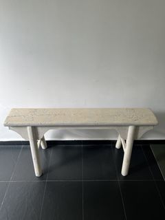 Vintage Wooden Bench - Rustic Farmhouse Style